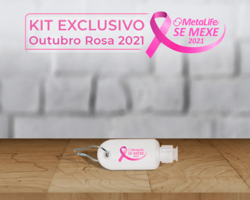 Kit Outubro Rosa MetaLife 2021 - Alcool Gel